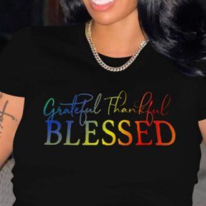 Grateful Thankful Blessed Tshirt